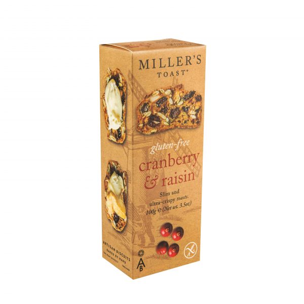 Miller's Toast - Gluten free - Cranberry & Raisin